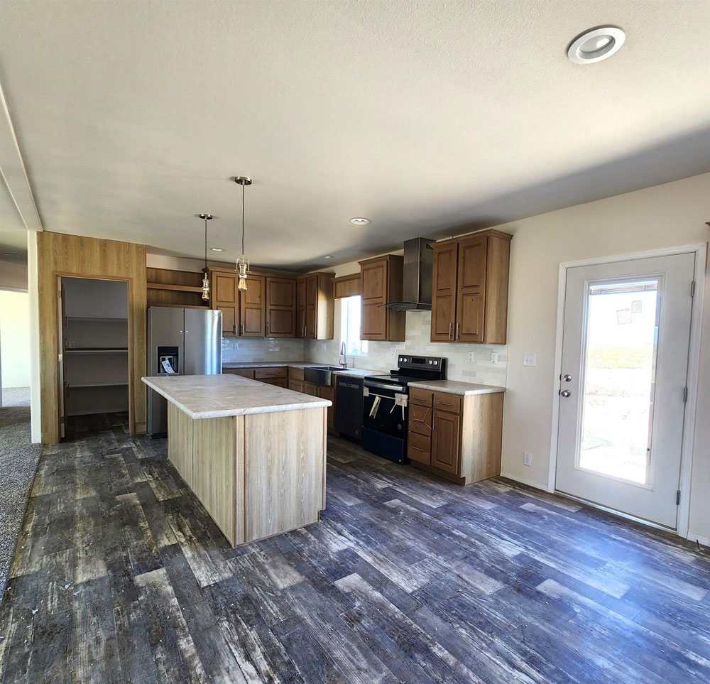Hidden pantry in the 28563N, a rare feature in smaller homes