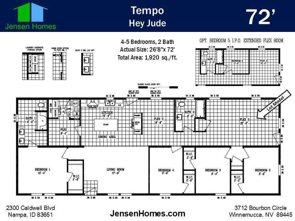 Affordable living in the spacious 4 or 5 bedroom Hey Jude built by Clayton Homes