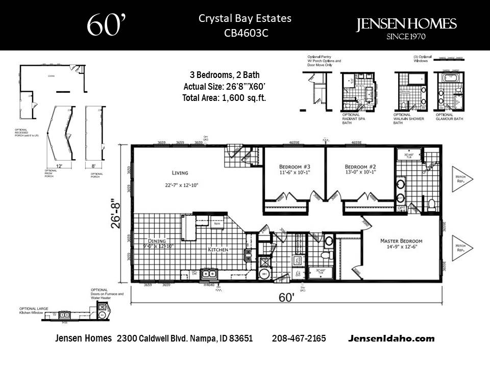 Champion Crystal Bay Estates CB4603C mobile home floorplan