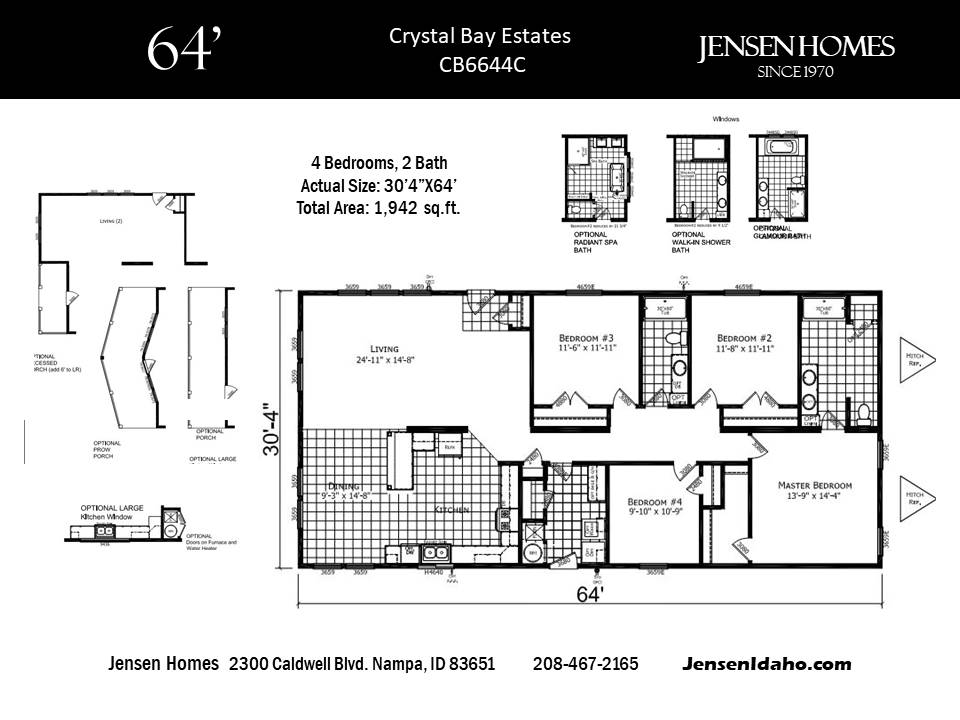 Champion Crystal Bay Estates CB6644C mobile home floorplan