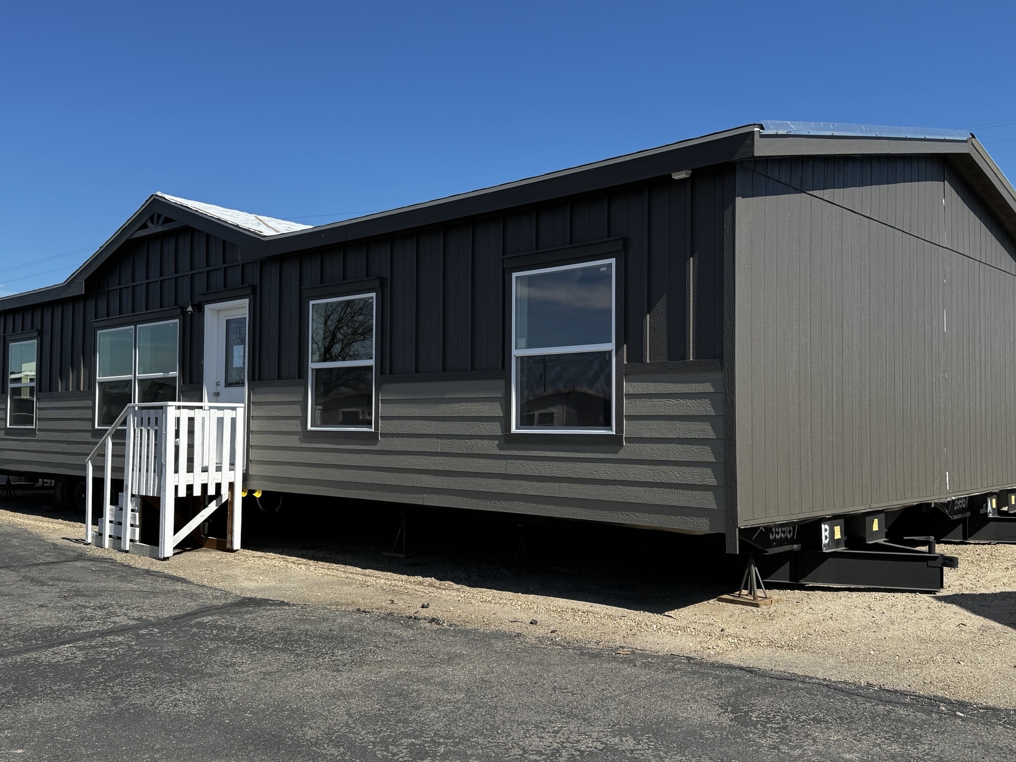 Spacious Clover home, 30' wide exterior view, available from Jensen Homes