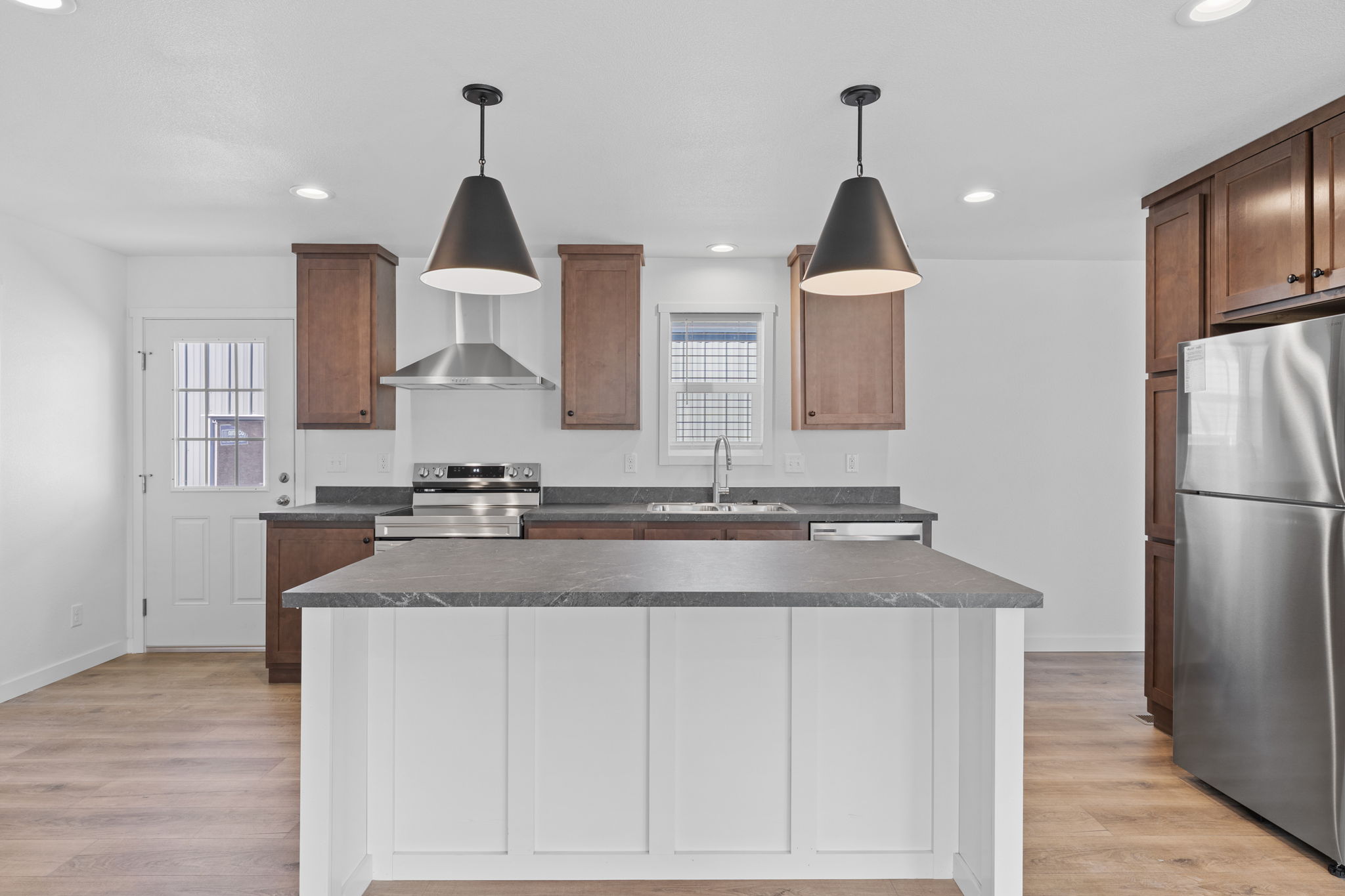 Light and bright kitchen in this adorable manufactured home