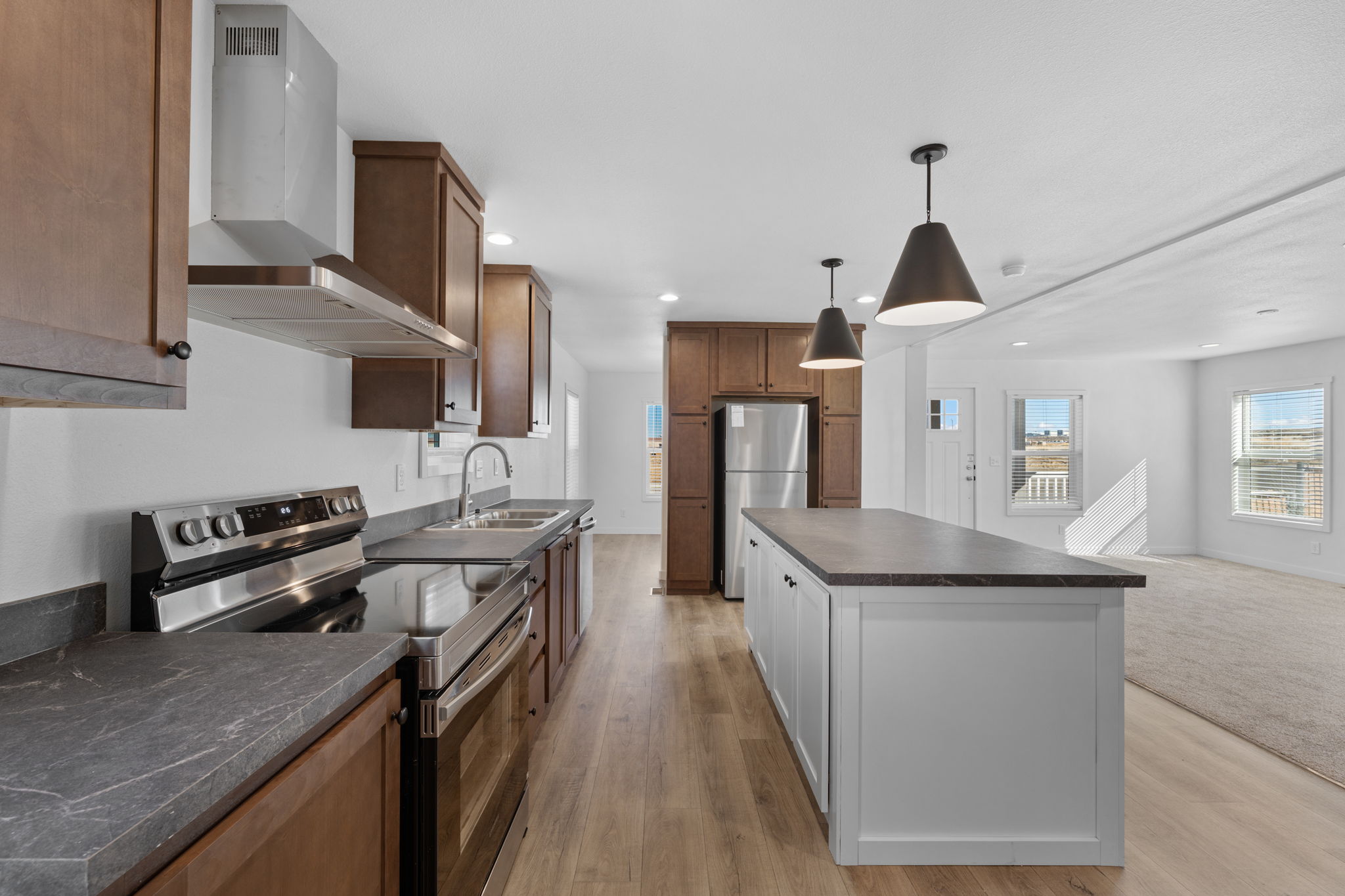 Clayton Tempo mobile home kitchen in the Stayin' Alive